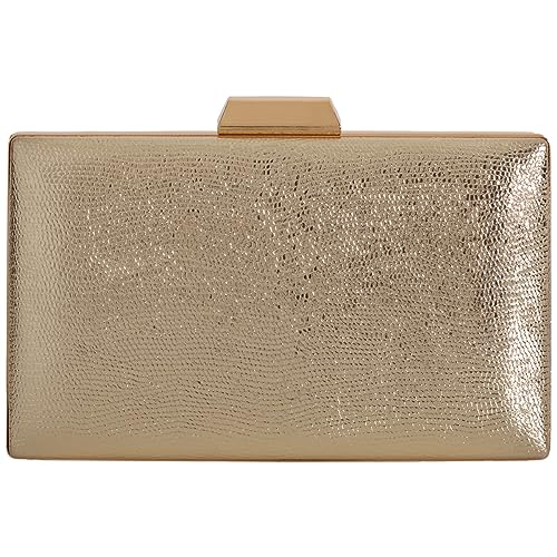 Image of JNB Women's Metallic Material Hard Case Evening Party Clutch