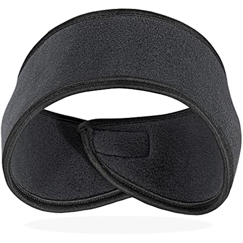 Iwtmm Ear Warmers Headband for Men Women Kids, Earmuffs Cover Winter Fleece Headbands for Running Athletic Cycling Daily Wear Yoga Skiing Riding Sports Fan, Gray Cover