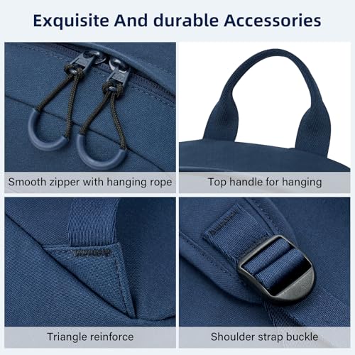 Image of HanTrip Carry On Travel Backpack For Men Women, 13 Inch Small Mini Work Bag Personal Item Backpacks, Camping Back Pack Lightweight Hiking Daypack For Office Nurse Commuter (Navy Blue)