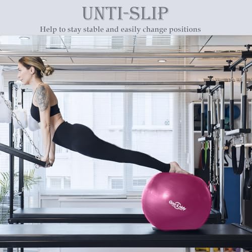 Image of Soft Exercise Ball, Yoga Pregnancy Ball Chair, Pilates Equipment with Pump | Anti-Burst Supports 2200lb for Workout Medicine Birthing Physical Therapy Stability Excersing Birth Swiss Fitness Gym