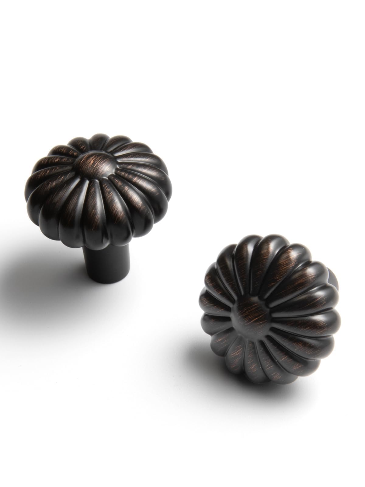Oil Rubbed Bronze Zinc Alloy Cabinet Knobs Classic Vintage Drawer Handles with Round Flower Design Kitchen Cupboard Bathroom Dresser Cabinet Hardware Handles (5, Oil Rubbed Bronze, Knob) — image 1