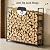 facka 4FT Firewood Rack Outdoor with Cover, Metal Wood Rack