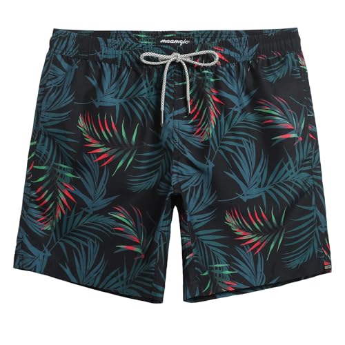 Image of maamgic Mens Slim Fit Swim Shorts Swim Trunks 7 inch Quick Dry Mens Bathing Suits with Mesh Lining