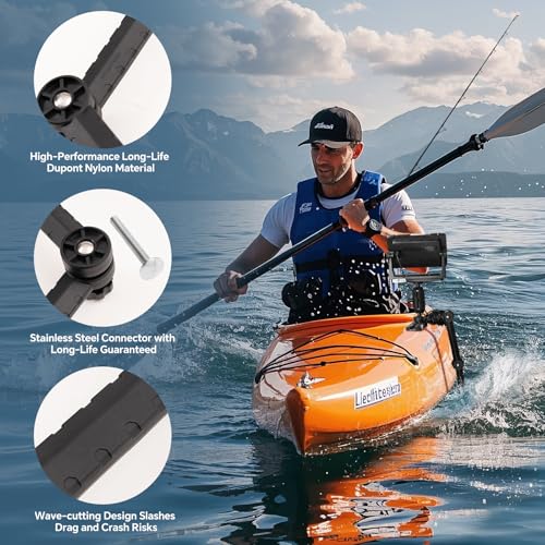 Image of HITORHIKE Kayak Fish Finder Mount with Transducer Arm Options Holds up to 9 inch Electronics Compatible with Garmin Lowrance Humminbird(Track Mount Base Pro Max Set with Arms and A Track)