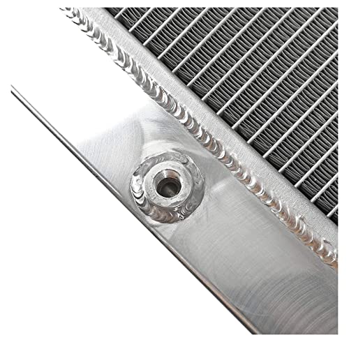 VOWAGH 3 Row Full Aluminum Core Racing Radiator Cold Case Radiator Reflector Tool Compatible with 1963-1968 Chevy Impala L6 V8 1964-1967 EI Camino