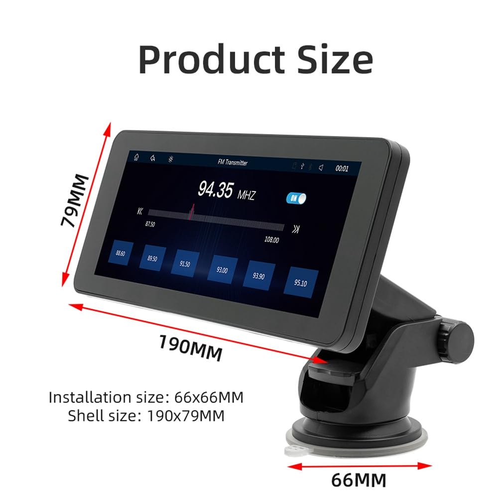 Pantalla TáCtil para AutomóVil de 6.86 Pulgadas con BotóN InaláMbrico CarPlay Android Auto Car Radio PortáTil Bluetooth MP5 Multimedia Host