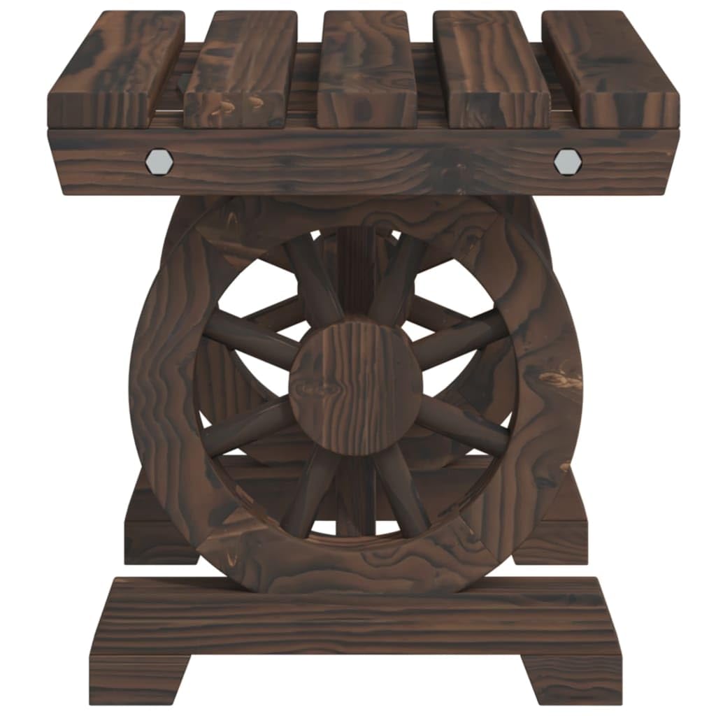Sgabello da giardino in legno di abete massiccio, 40 x 36,5 x 38,5 cm, sgabello per esterni con braccioli, resistente alle intemperie e stabile, ideale per balcone, terrazza e lounge