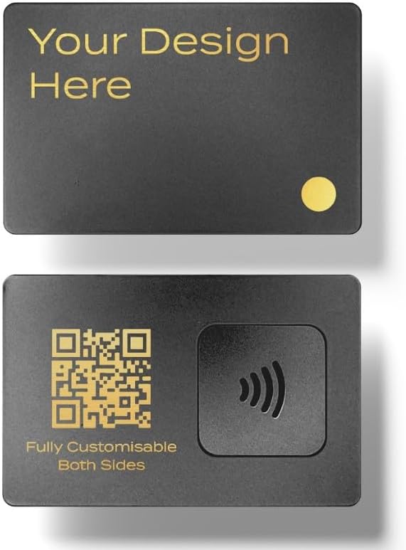 Custom Metal Digital Business Card – Premium Modern Design NFC Electronic Card (Gold)