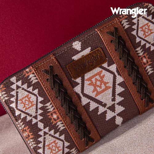 Image of X Wrangler Wristlet Western Wallet Boho Aztec Credit Card Holder for Women