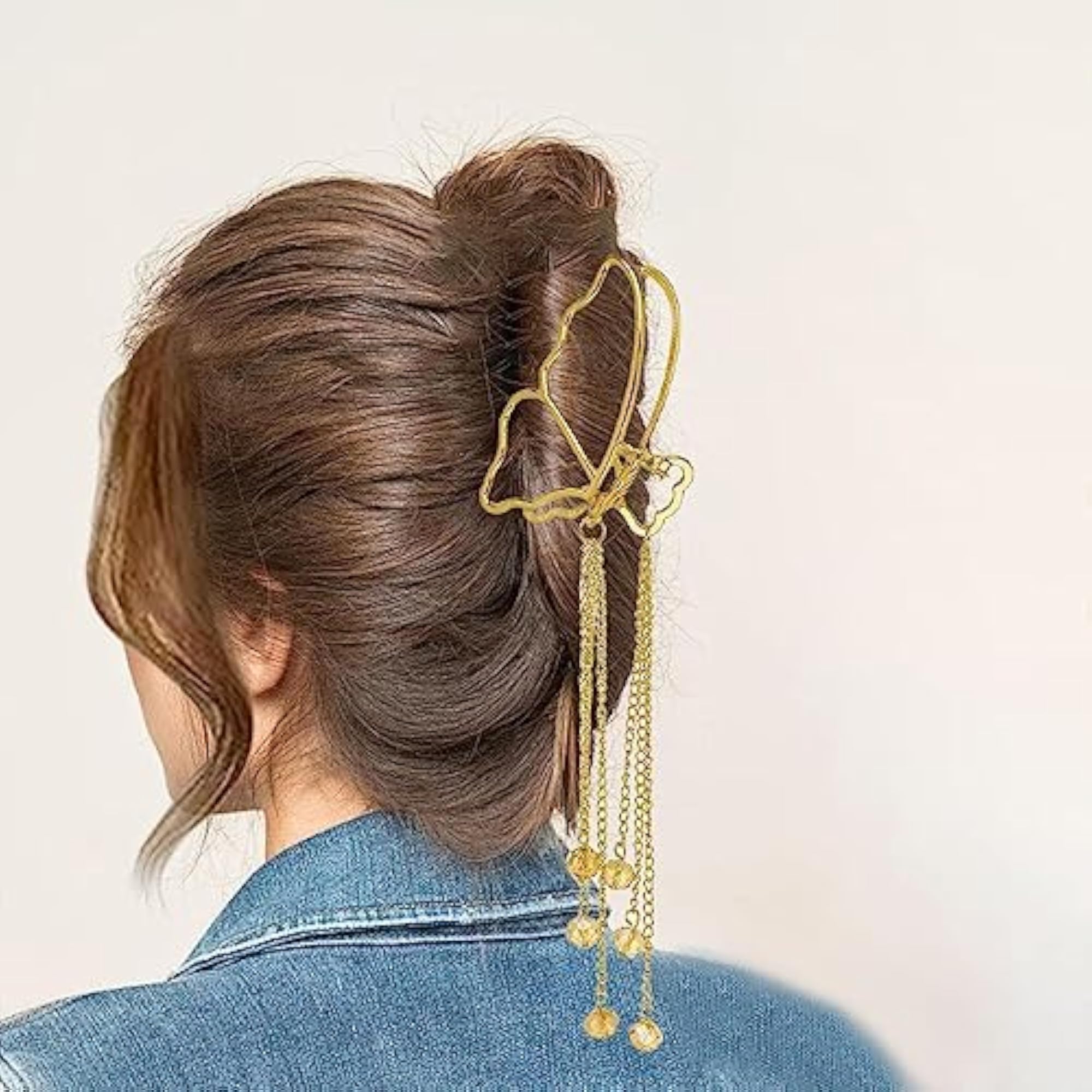 Long Tassel Hair Clip, Retro Style for Women