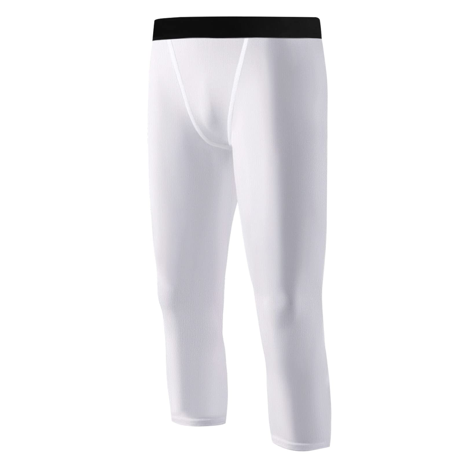 Leggings de compresión Juvenil para niños 3/4 Medias Base Layer Sport Running Capris Pantalones para niños para Entrenamiento