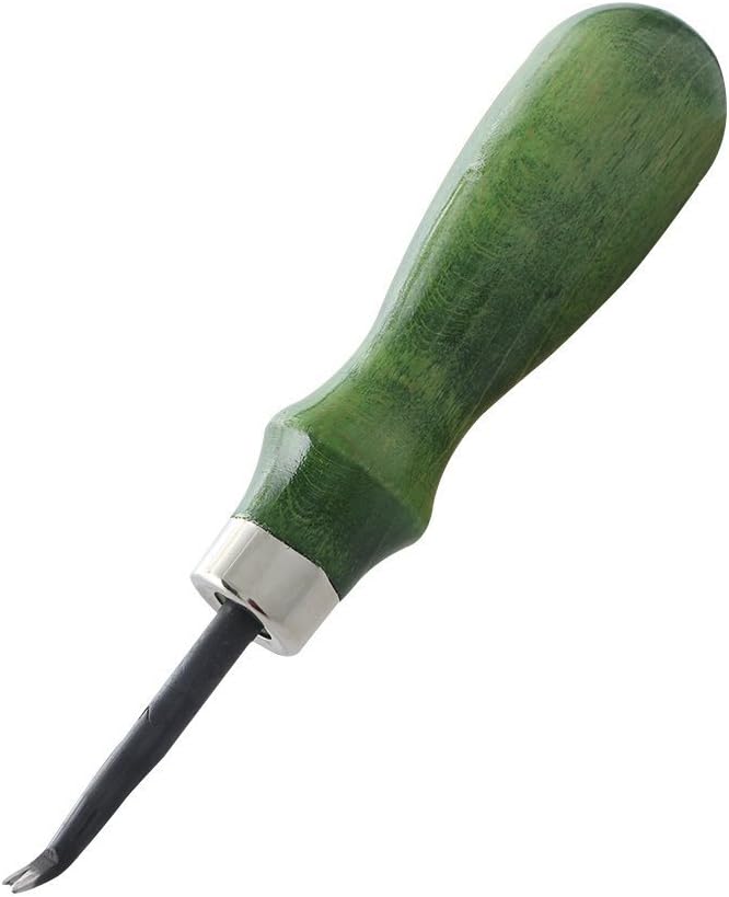 Gaosi Tools 0.8mm Keen Edge Beveler with Green Coloor Wood Handle