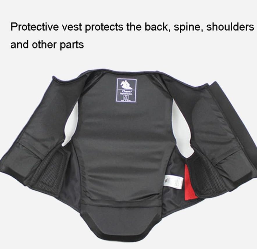Protector Corporal Equitación, Protector de Chaleco Ecuestre Negro, Varios tamaños(L)