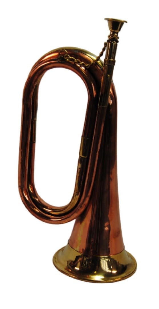 Tromba indiana in ottone per festival Band Ska Puja Diwali Pocket Orchestra Bigul regalo reggimento britannico