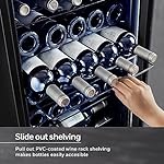 Honeywell 34 Bottle Compressor Wine Cooler Refrigerator, Large Freestanding Wine Cellar For Red, White, Champagne or Sparkling Wine, Digital Temperature Control, Stainless Steel - Image 7