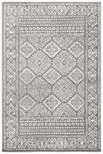 image for SAFAVIEH Tulum Collection 3' x 5' Dark Grey/Ivory TUL264F Moroccan Boh