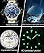OLEVS Self Winding Watches Luxury Automatic for Men Blue Mechanical Wrist Watch Date Two Tone Stainless Steel Waterproof Wind Up Watches Man No Battery Luminous Submariner Watch Rotating Bezel