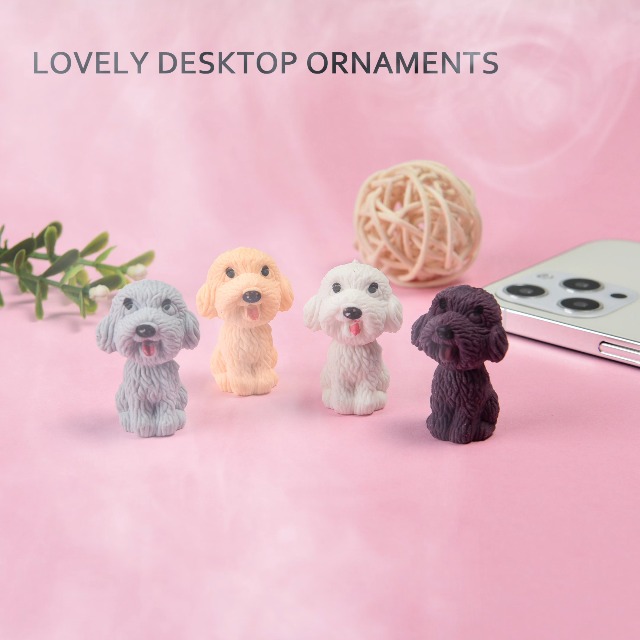 24-Piece Animal Pencil Erasers - 3D Cute Dog Cap Easter Pencil Toppers For Kids, Party Favors