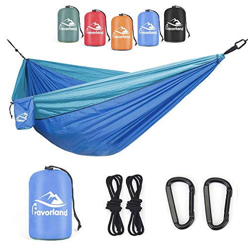 Favorland Camping Hammock for Hiking, Backpacking, Travel, Beach, Yard - Lightweight & Portable