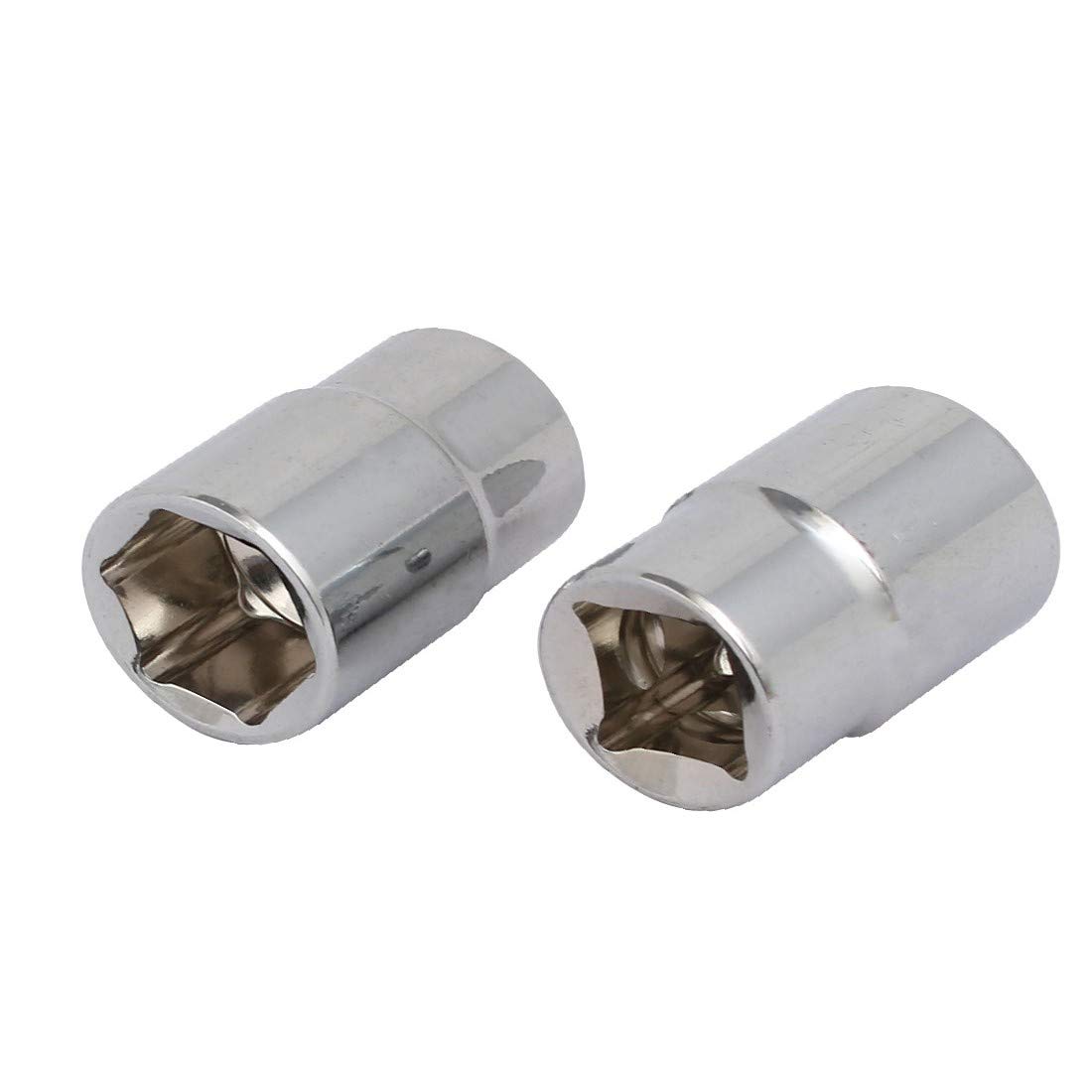 NEW LON0167 3/8-inch Square Drive 1/2-inch 6 Point Impact Socket Silver Tone 2pcs(3/8-Zoll-Square-Laufwerk 1/2-Zoll-6-Punkt-Stecksockel Silberfarbton 2St