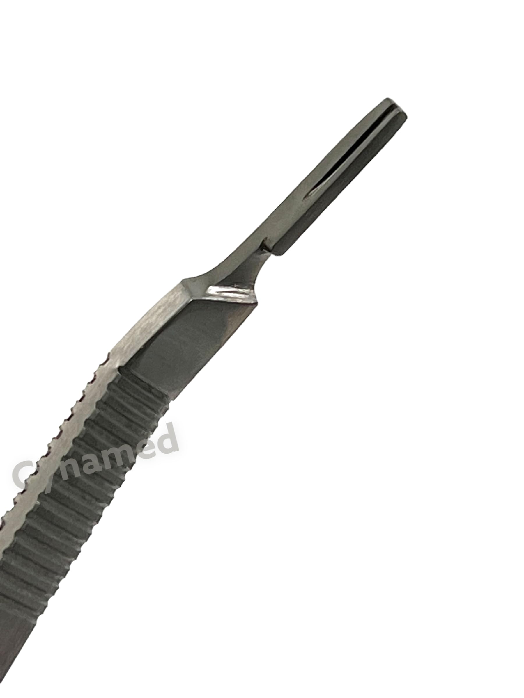 Scalpel Handle #3L - Long Handle with Slight Bent, Fits Blades #10, 11, 12, 12B, 15, 15C, 16 - German Stainless Steel