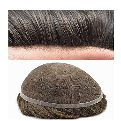 Toupee for Men Full Swiss Lace Hairpieces Natural Hairline European