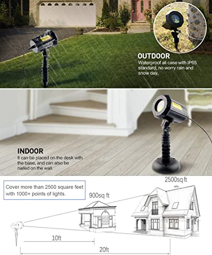 Image of Poeland Garden Lights Moving Laser Christmas Lights Star Projector for Home and Garden