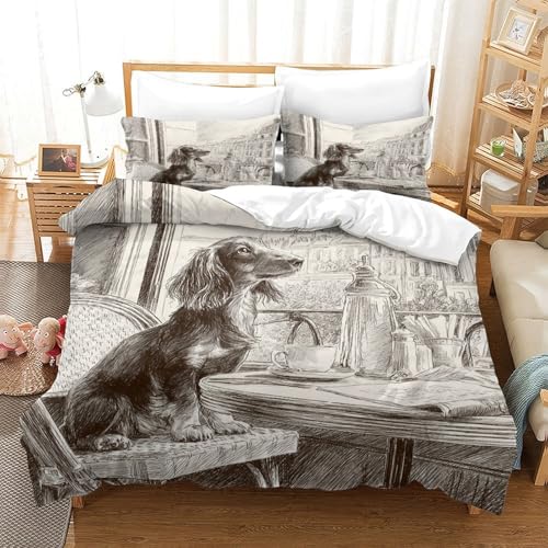 Housse de Couette Ours en Peluche Microfibre 260x220 cm