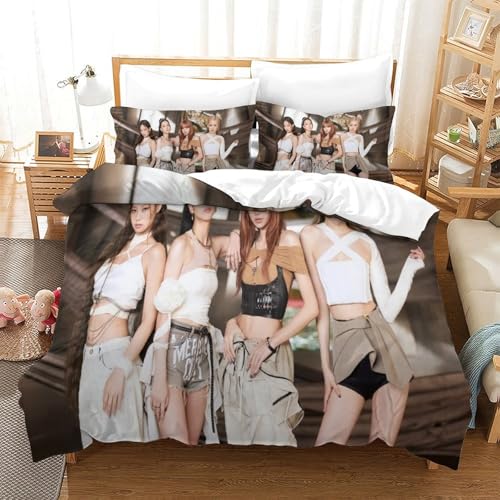 Housse de couette Blackpink cadeau anniversaire parure de lit 140x200 - 4