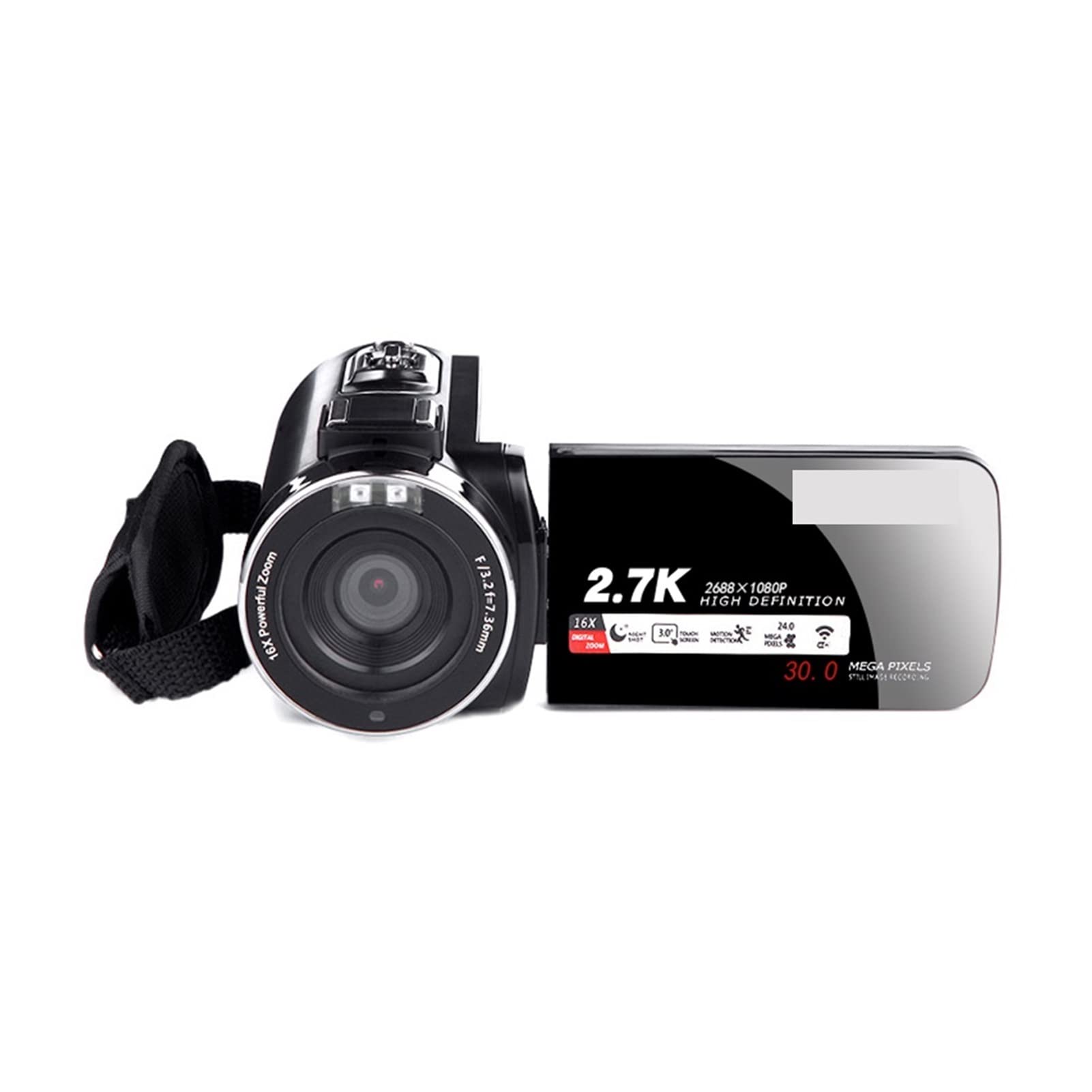 Appareil photo numérique 2.7K compact 30MP pour débuter le vlogging facilement