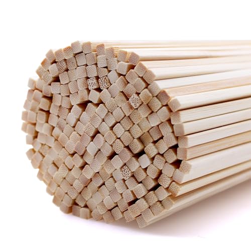 NVGFTG 200 St&uuml;ck Zuckerwatte St&auml;be 300mm &times; 4mm Zuckerwatte St&auml;bchen Zuckerwattest&auml;be Holzst&auml;be Eckig Holzst&auml;bchen zum Basteln f&uuml;r DIY Kunstprojekte Holzarbeiten