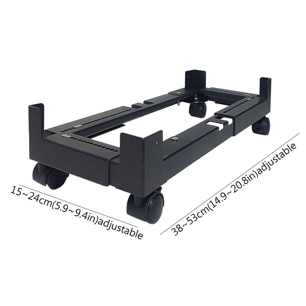 Supporto per CPU Supporto per CPU Mobile Desktop Host Staffa da Pavimento Chassis Base in Metallo Staffa di Raffreddamento Supporto per Carrello Mobile Regolabile con Ruote Girevoli Bloccanti Suppor