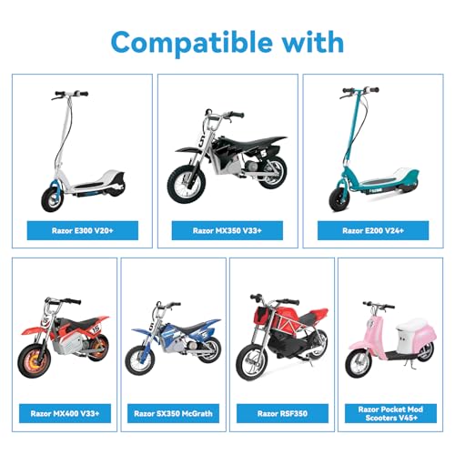 Image of EOPOAYI MX350 Throttle Kit Replacement for Razor MX350 MX400 (V33+) Dirt Rocket E200 (V24+) E300 (V20+) Electric Scooter Pocket Mod, 24V Twist Grip Throttle with Handlebar Grip