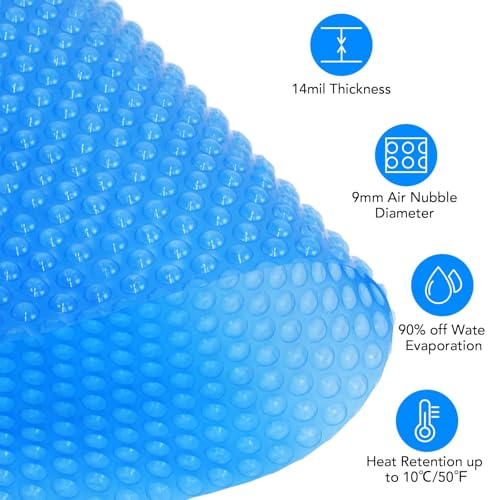 Cobertor solar rectangular para piscina 18x36 ft azul miniatura 3