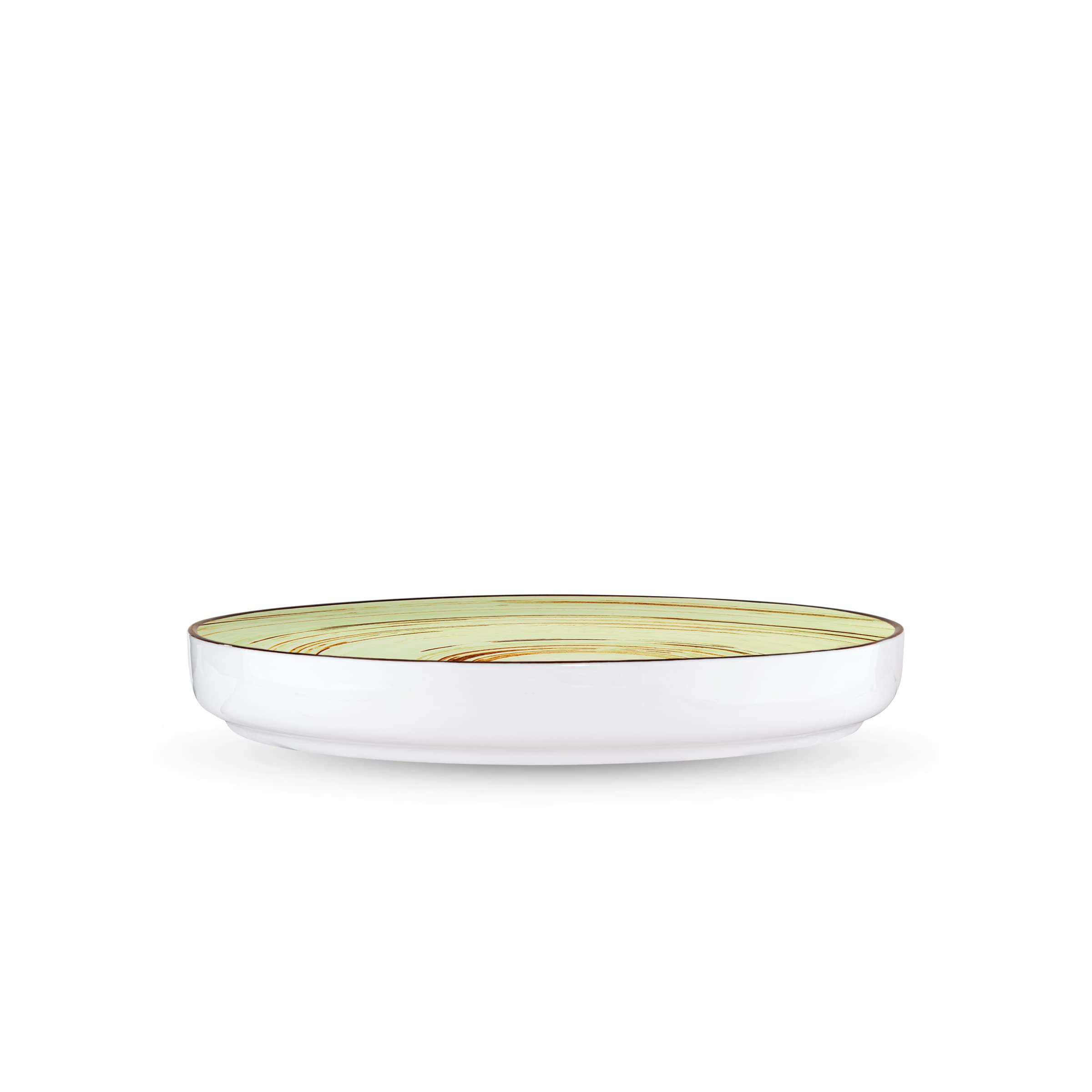 Wilmax Assiettes Plates SPIRAL 28cm - Porcelaine Design Moderne Original Résistante Rayures