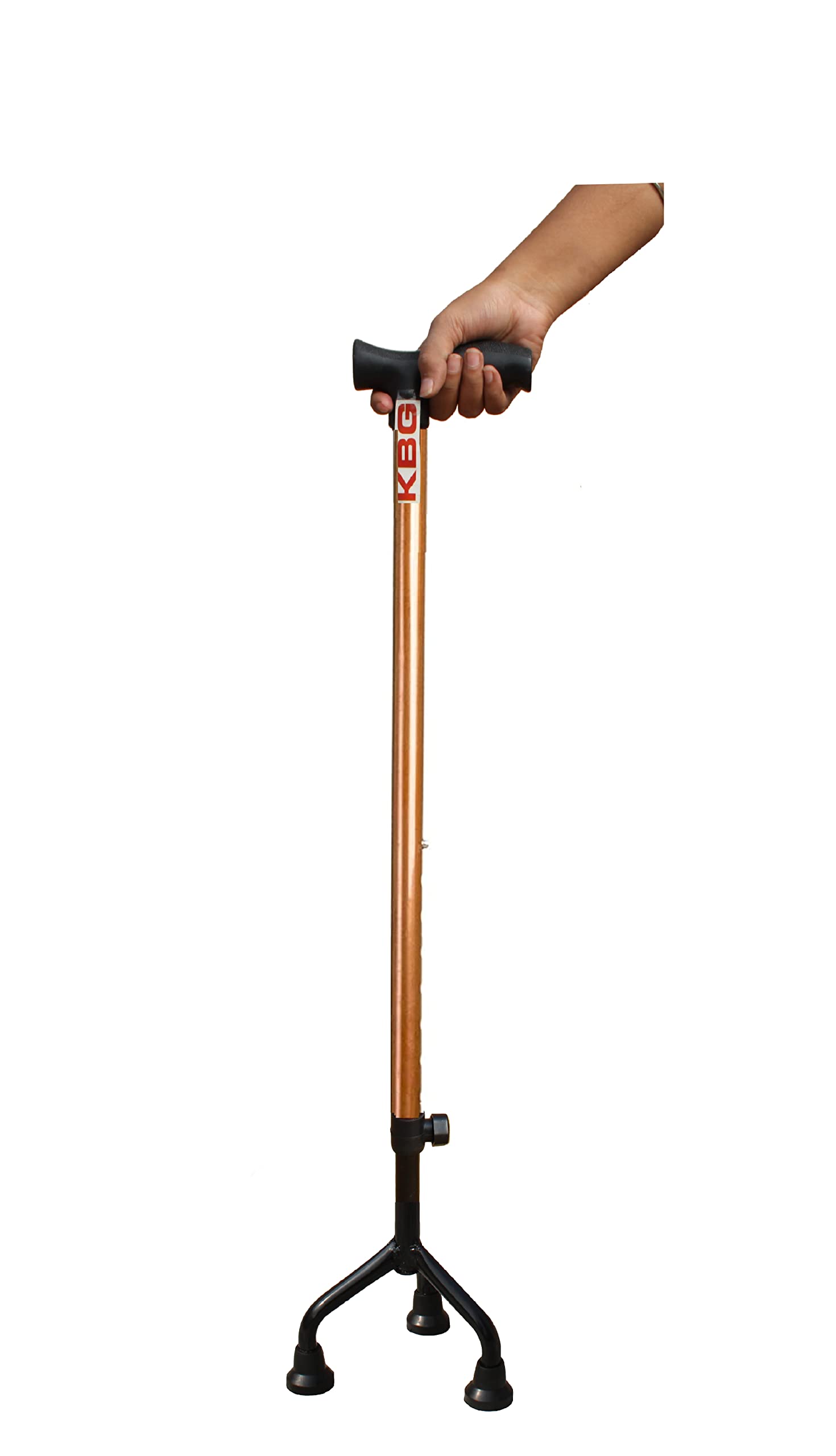 KBG Surgical 3 Leg Black Base Height Adjustable Walking Stick, Walking Cane Stick for Elderly & Those Physically Challenged (Copper) (B09NY3SRQQ) Amazon Price History, Amazon Price Tracker