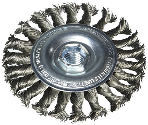 Image of Bosch WB544 4-InchCarbon Steel Full Cable Knotted Wire Wheel, 5 /8-Inch x 11 Thread Arbor