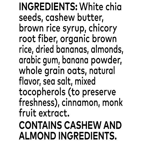 HEALTH WARRIOR Chia Bars, Banana Nut, Gluten Free, Vegan, 25g bars, 15 Count