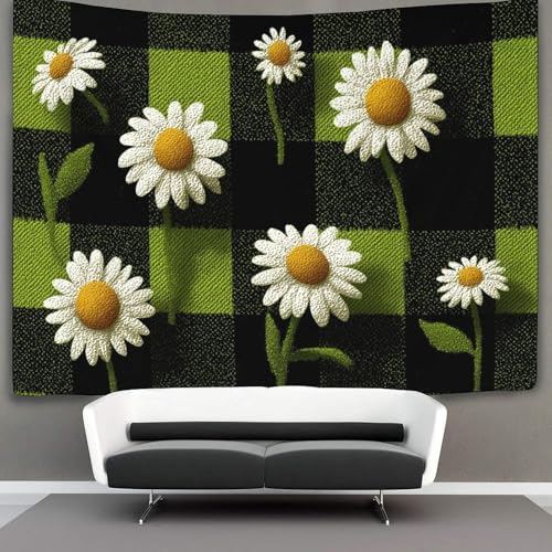 Tapisserie murale effet 3D gänseblümchen grand format 180x230 cm pour salon