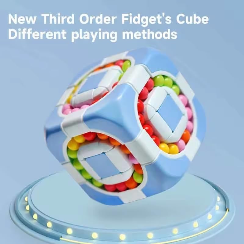 TIUDTOY 3D Game Brain Teaser Puzzlle Ball Cubbe Fun Challengging Puzzlle Tire Cubbe Sensory for Adults Kids (Square Magic ) 2