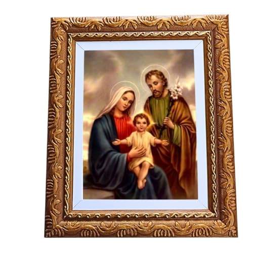Quadro Decorativo Religioso Sagrada Família A4 Luxo Premium