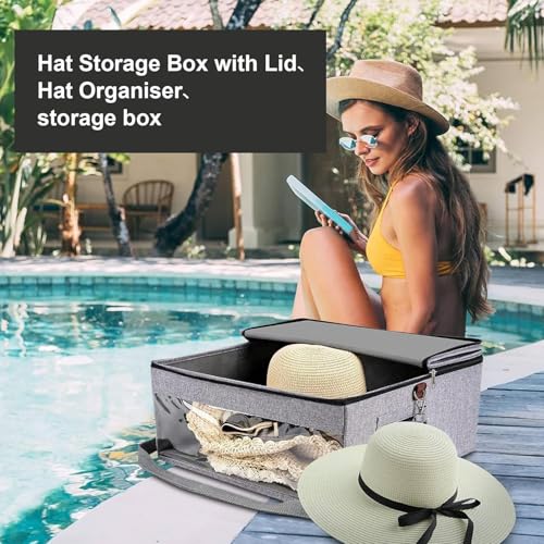 Protégez vos chapeaux écrasés avec cette boîte de rangement pliable anti-poussière