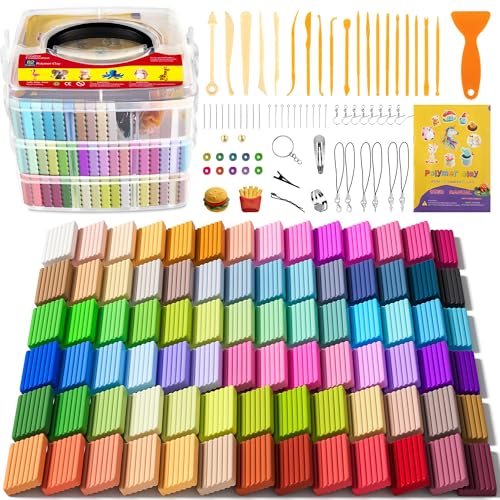 Image of Aestd-ST Polymer Clay 82 Colors, Oven Bake Modeling Clay for Kids & Artists