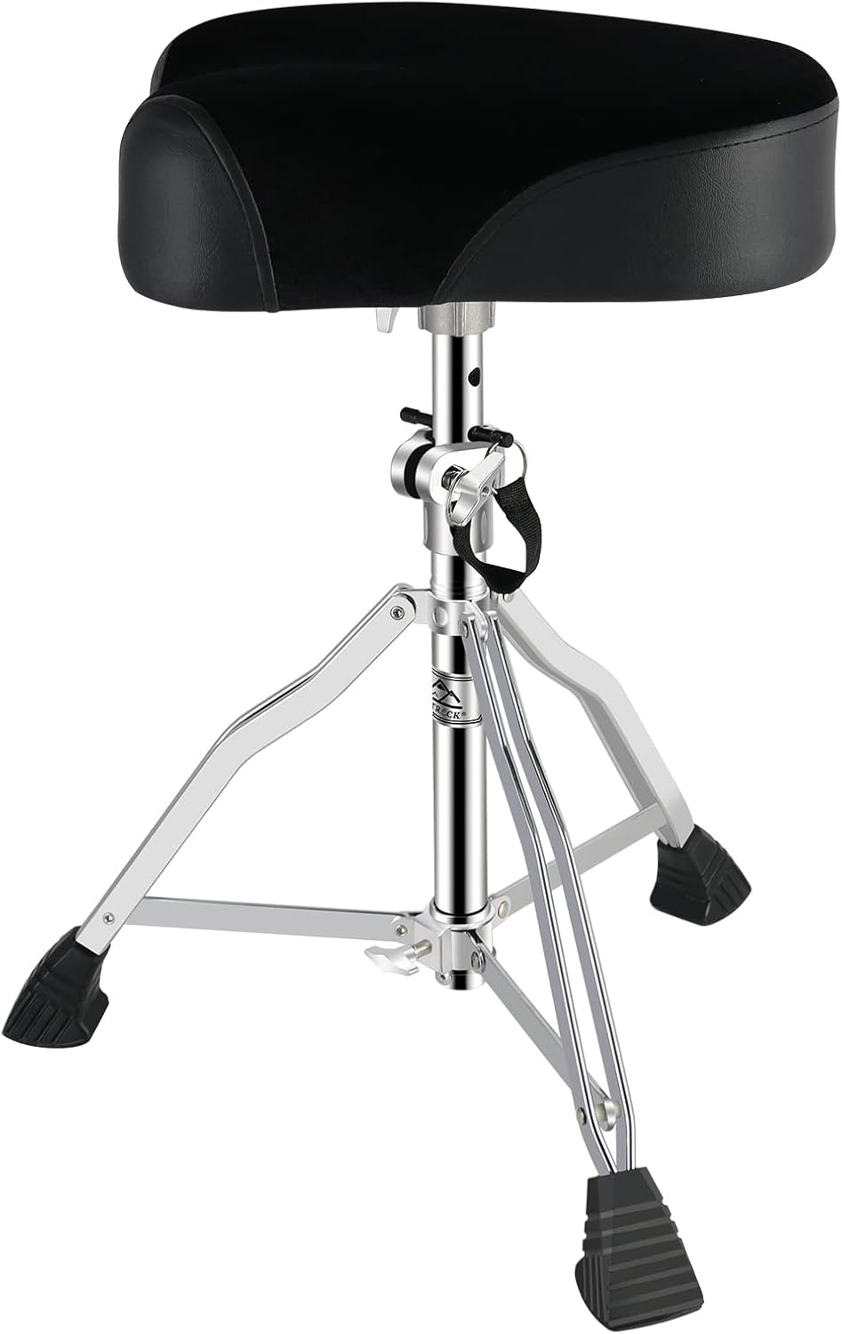 EASTROCK Drum Throne Drum Seat Height Adjustable,Padded Drum Stools Motorcycle Style Drum Chair with Anti-Slip Feet for Drummers,Adult Lock-style