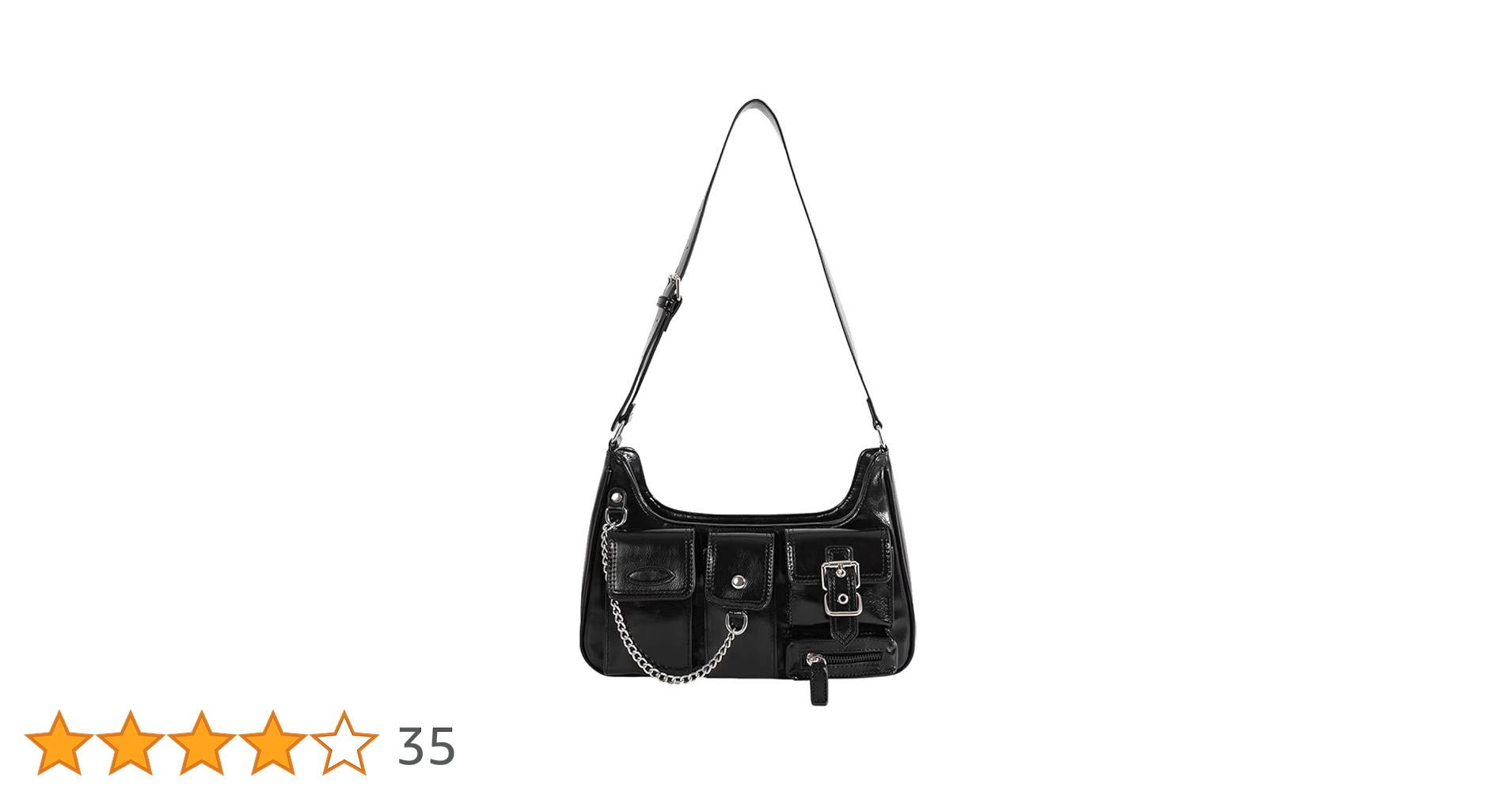 バッグ Y2K grunge City shoulder bag Black mini Sunwel Fashion Y2k Black Purse Goth Multi-Pockets Shoulder