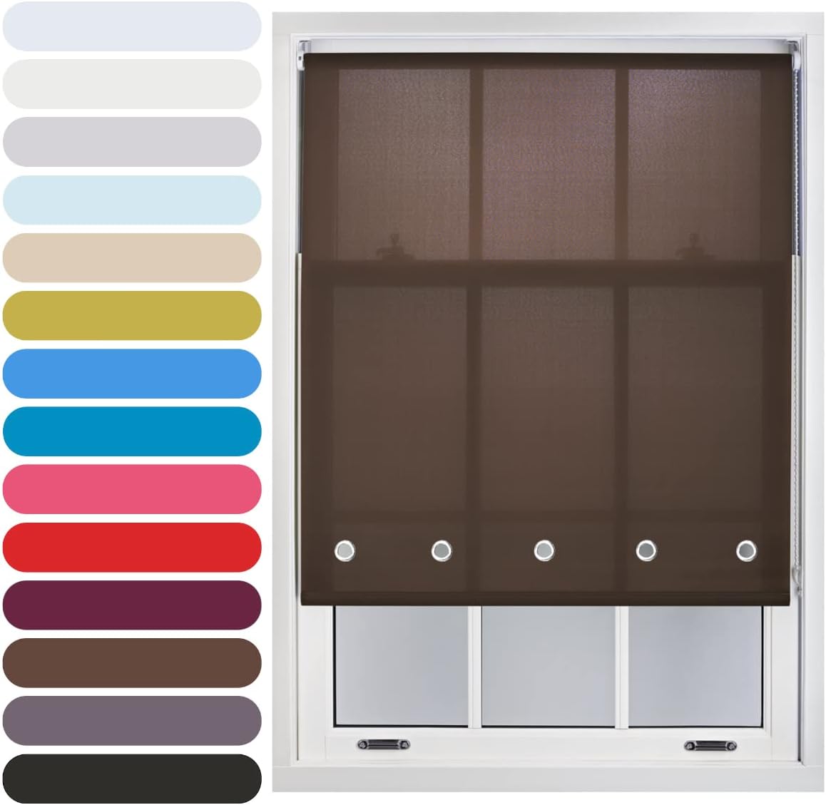 FURNISHED Daylight Roller Blind with Round Eyelets Cut to Size