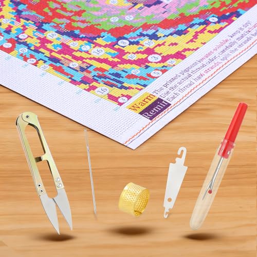 Image of KFBXZIP Peacock DIY Stamped Cross Stitch Kits for Beginners Easy 11CT Needlepoint Embroidery Counted Cross Stitch Kits Art Craft Wall Decor and Gift, 12x16 inch