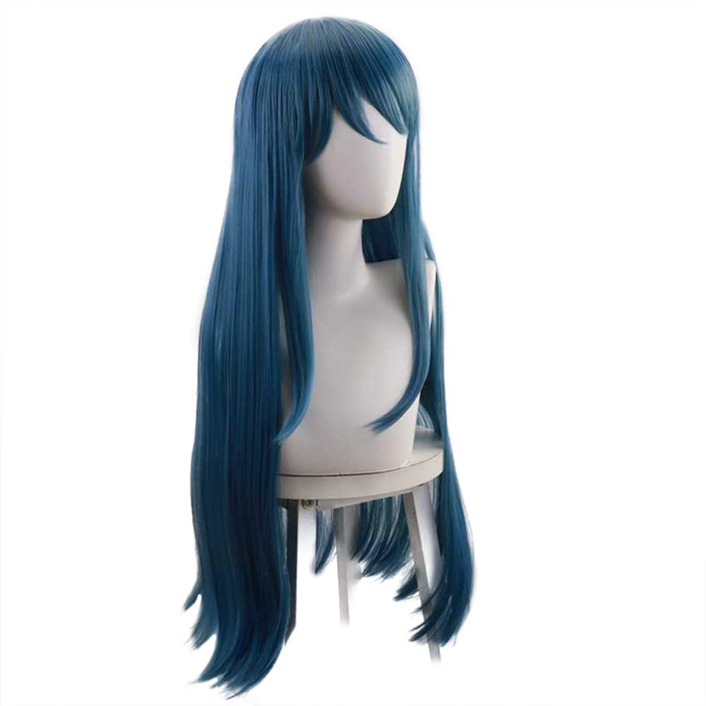 DAZCOS Maizono Sayaka Cosplay Wig Long Blue Hair for Game DanganRonpa Costume (Blue)