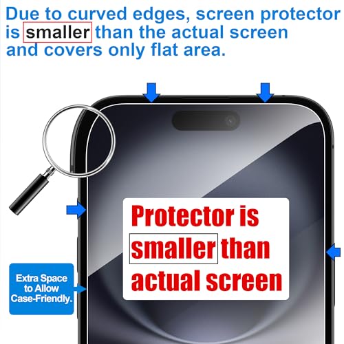Image of 4youquality [3-Pack Screen Protector for iPhone 16 Plus (6.7-Inch), Tempered Glass Film, [LifetimeSupport][Impact-Protection][Anti-Shatter][Anti-Scratch]