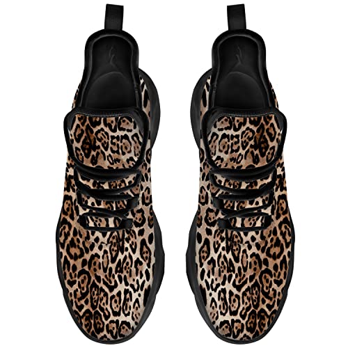 Ciadoon Leopard Shoes for Men Women Road Running Shoes Walking Tennis Sneakers Athletic Jogging Shoes Gifts3